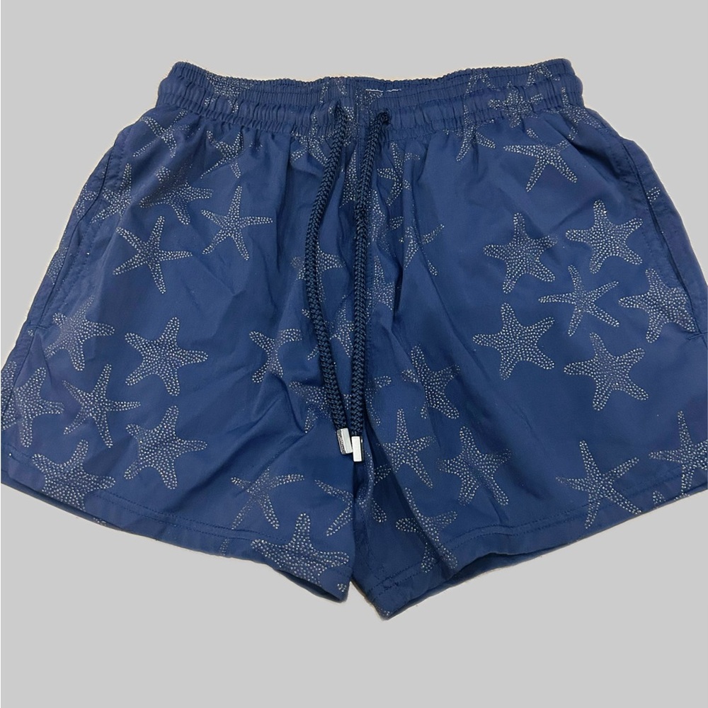 Authentic Vilebrequin Blue Starfish Men's Athletic Shorts